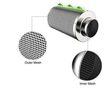 6 inch Control Activated Carbon Air purifier carbon sand Filter carbon filter for alcohol