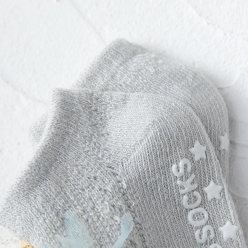 2023 Custom Summer Breathable Teddy Bear Socks Baby Strap Walking Baby Grip Socks Anti-Slip Baby Socks 6-12 Months