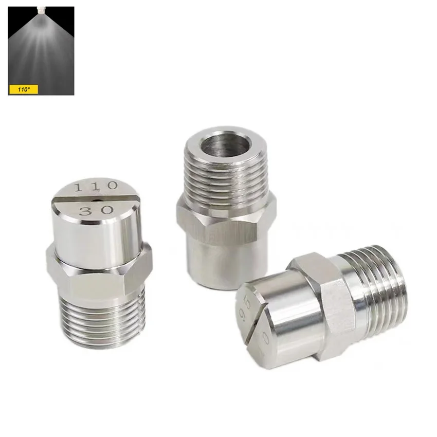 1/8' 1/4' Stainless Steel 110 Degree Vee Jet Spray Flat Fan Nozzle