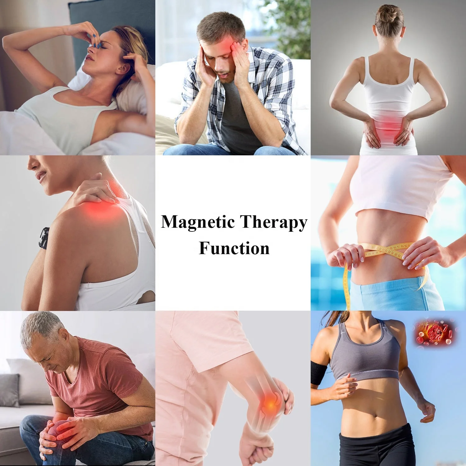 Wholesale Fashion Jewelry Rubber Silicon Bracelet  Energy High-Quality Stainless Steel Magnetic Custom Sports Bracelet Men Wome