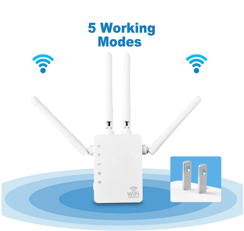 Ретранслятор 1200 м двухдиапазонный усилитель сигнала Wi-Fi удлинитель для домашней сети