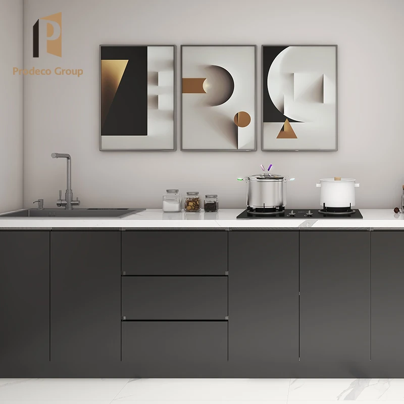 Customized Mdf Australian Kitchen Cabinet Black High Gloss Kitchen Cabinets