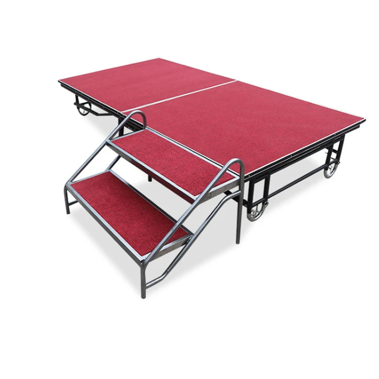 8ft movable folding iron steel used stage for sale hotel banquet event wedding stage mobile stage