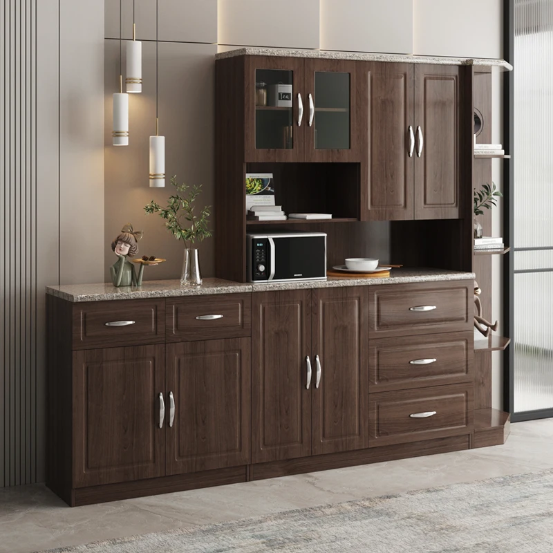 high quality brown kitchen cabinets sets mdf furniture wood kitchen cabinets design modern drawer base kitchen cabinet