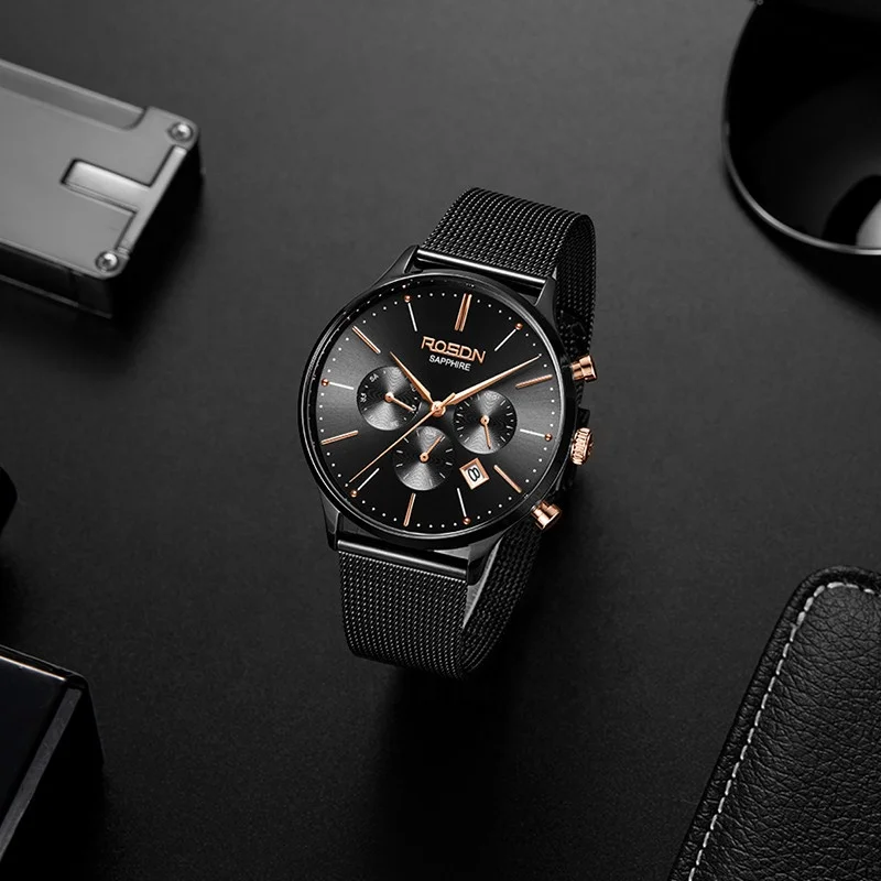 
Online Shop Hot Sale Fashion Brand Ailuo & Rosdn Mens Watch Tourbillon Movement Moon Phase Mechanical Automatic Watch Luxury 