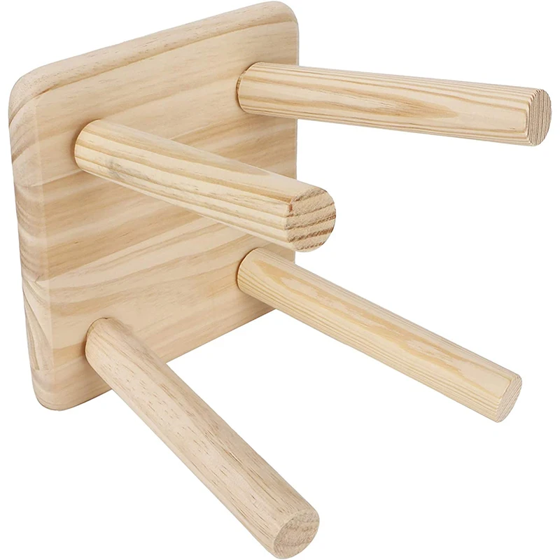 custom Multi Purpose Household Wood Stools Cute Small Bench Child Seat Furniture Stool  Wooden four-legged stool