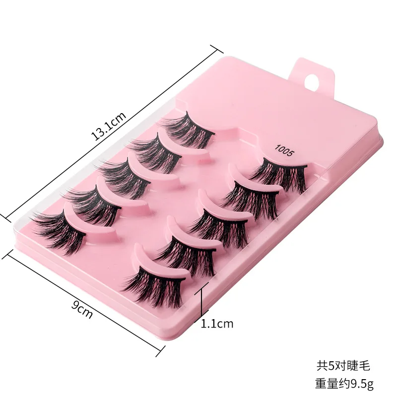 Half false eyelashes 5 pairs of European and American eye tail lengthen half eyes naturally thick eyelash