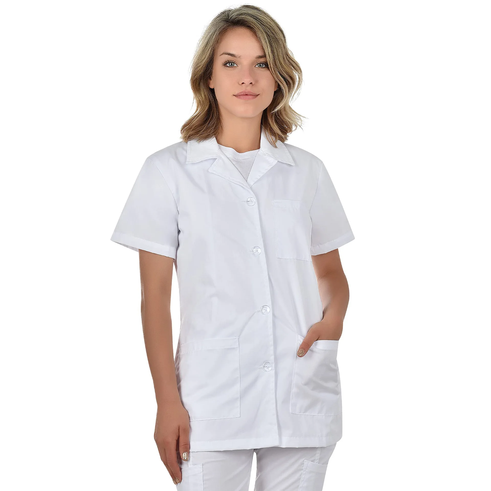 OEM v-Neck technician female clinic customized medical scrubs nurse hospital uniform dress