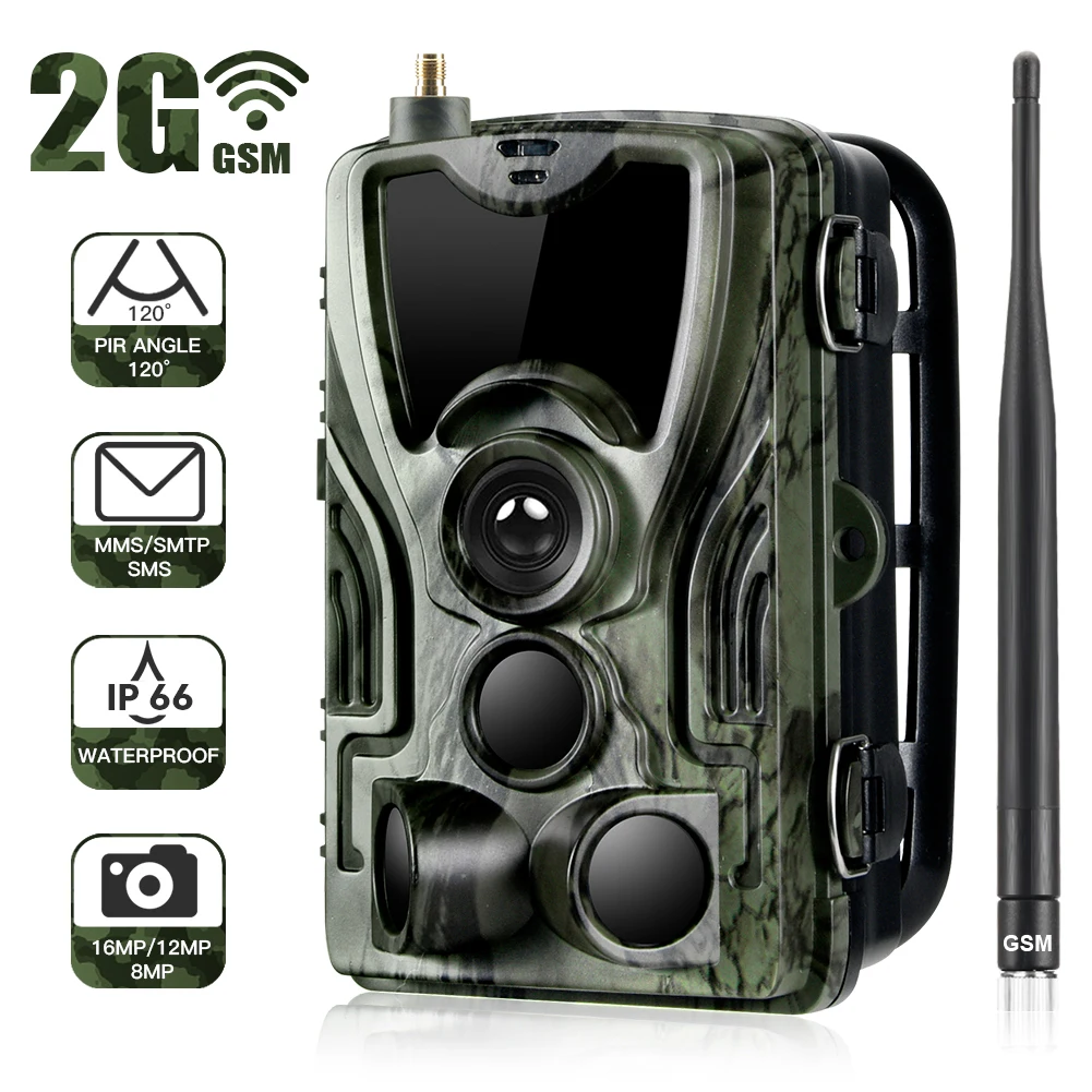 
GSM Wilflife Camera HC-801M Hunting Camera 20MP 3PIR 120 Degree Motion Detection Scouting Trail Camera 