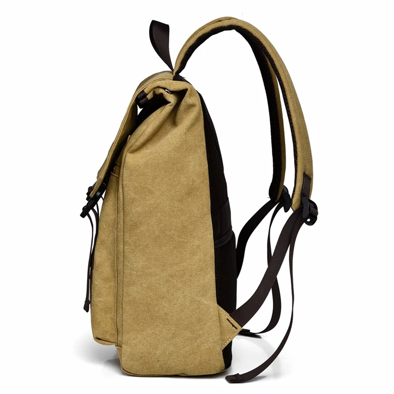 2024 Vintage Canvas Rucksack Travel Outdoor Backpack Fashion School Big Capacity Laptop Canvas Cotton Backpack for Men and Women