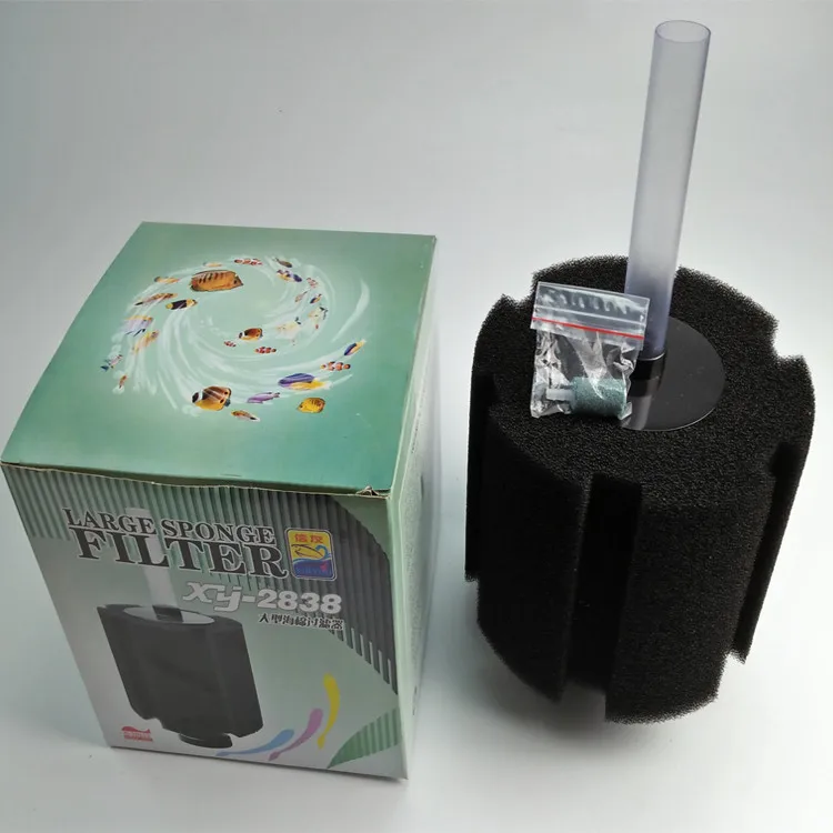 Fish Tank Aquarium Efficient Sponge Filter Aquarium Mini Cylinder Soft Biochemical Sponge Filter XY-2837, XY-2838