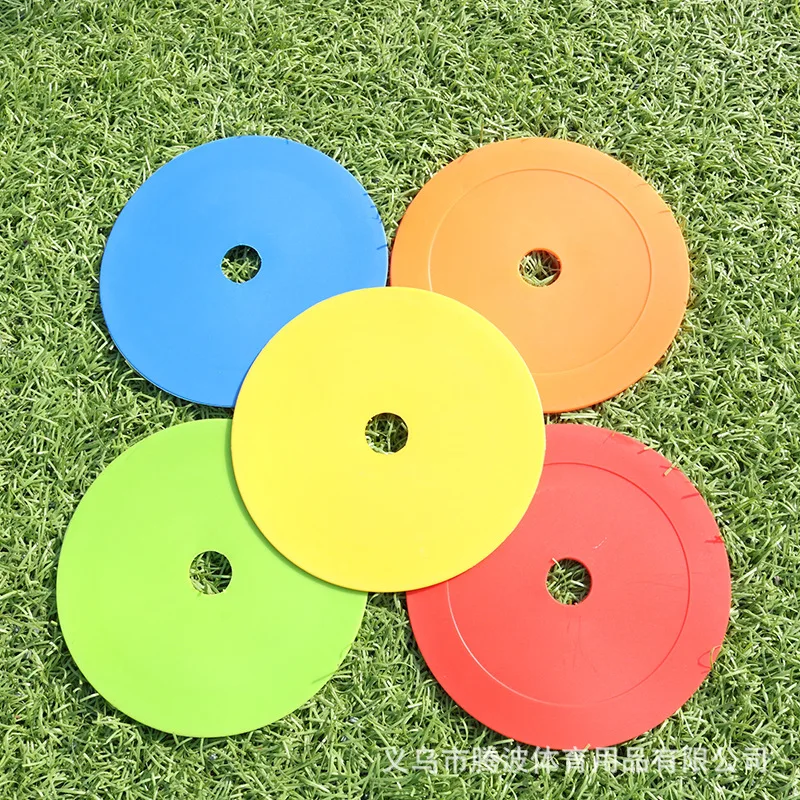 LXY-N186 15cm Flat Cones with Rack Soccer Football Plastic Marker Disc