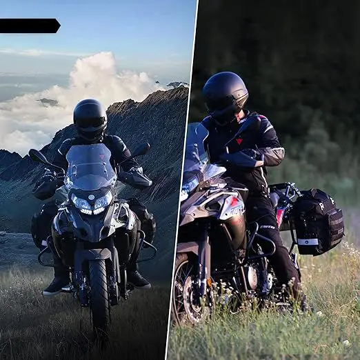 Motorcycle Saddlebags Waterproof 20L Motorcycle Side Saddlebags Quick Release Pannier Bag Motorcycle Accessory (1pack)