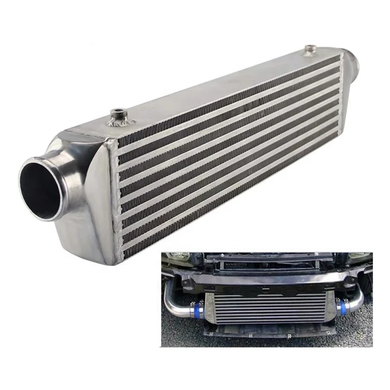 INTERCOOLER 400hp Size 550x230x65mm Universal Tuning Polished Intercooler 2.25/2.5 inch Black/Silver in Stock