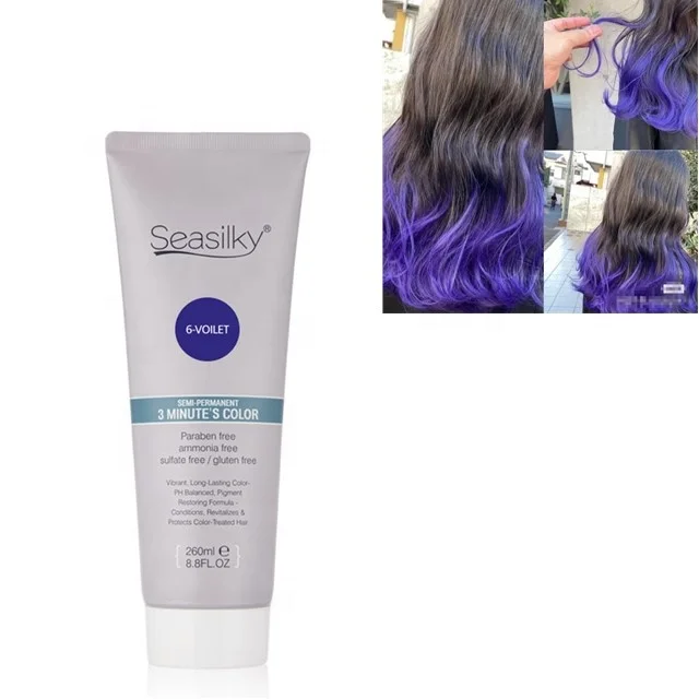 Top Efficient Hair Dye Direct Use Semi-Permanent Hair Color Conditioner Used To Create Violet Color