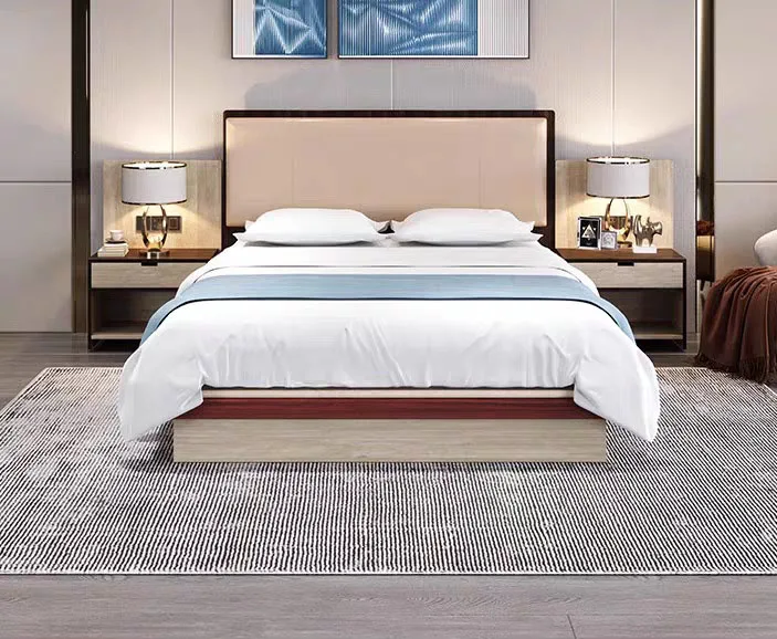 Custom 5 Star Modern Hospitality Furnishings Design Hotel Bed Room Furniture Bedroom Set