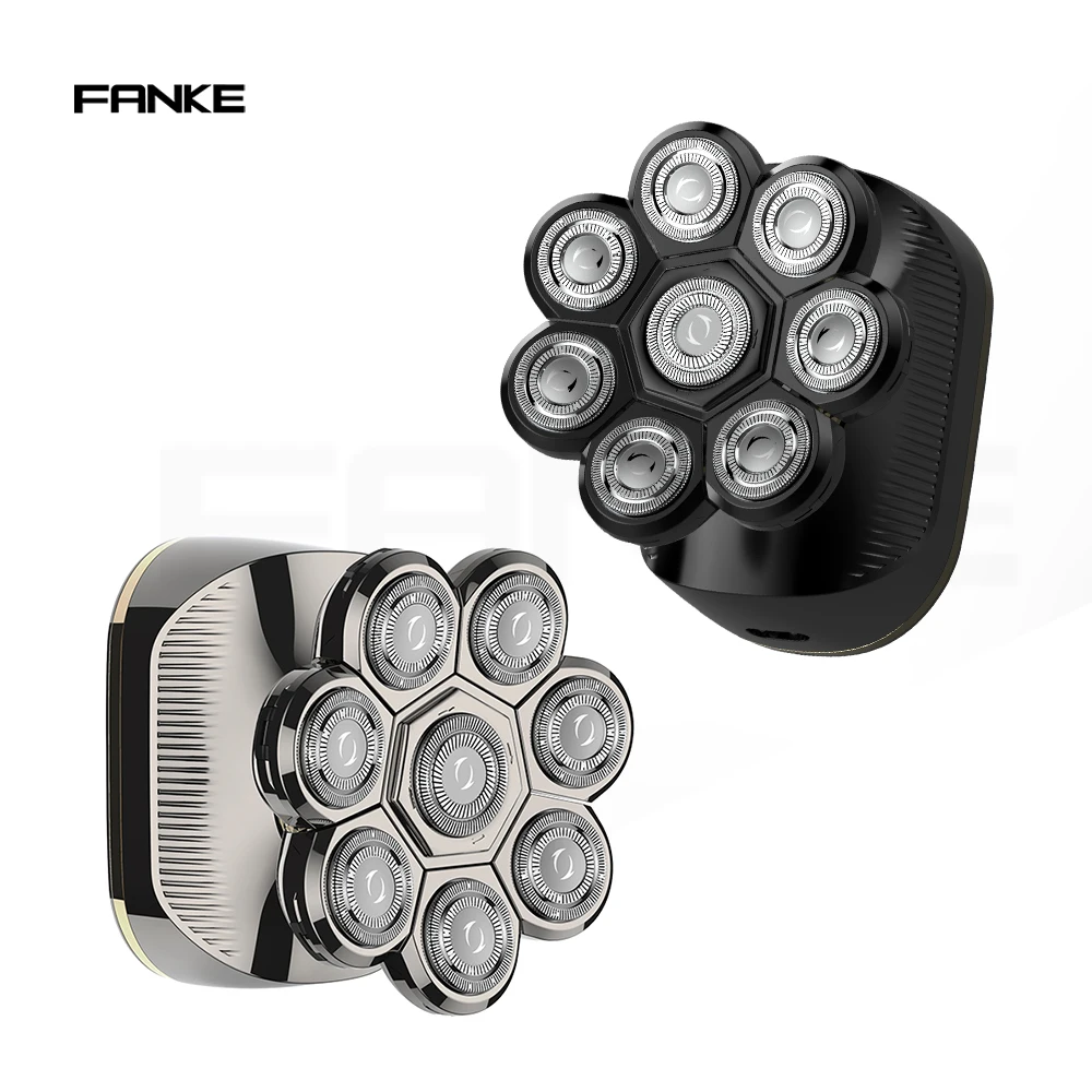FK-8730 Customized Home LED Display Rotating Mens Shaver Waterproof Wet and Dry Cordless Bald Head Electric Shaver