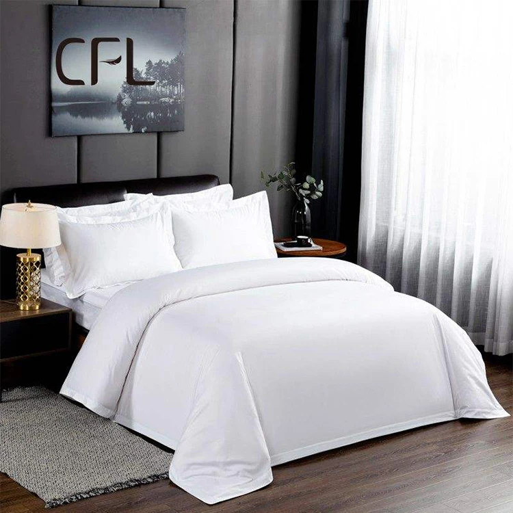 Custom King Size Stripes White Embroidered Webbing Hotel 100 Cotton Best Duvet Cover Bed Sheet
