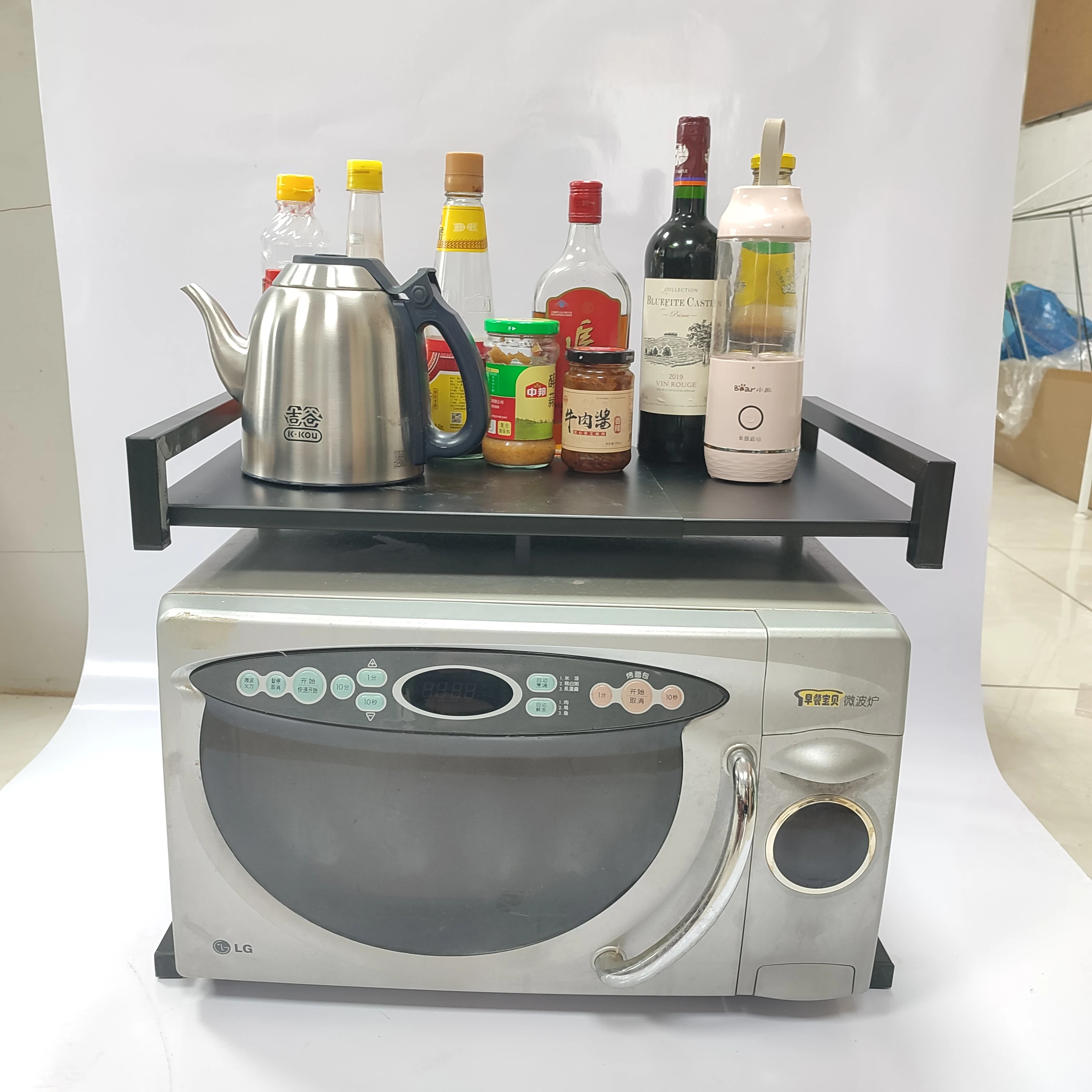 Extendable Microwave Oven Rack Adjustable Microwave/toaster Shelf Heavy Duty Stand Kitchen Counter Top Organizer