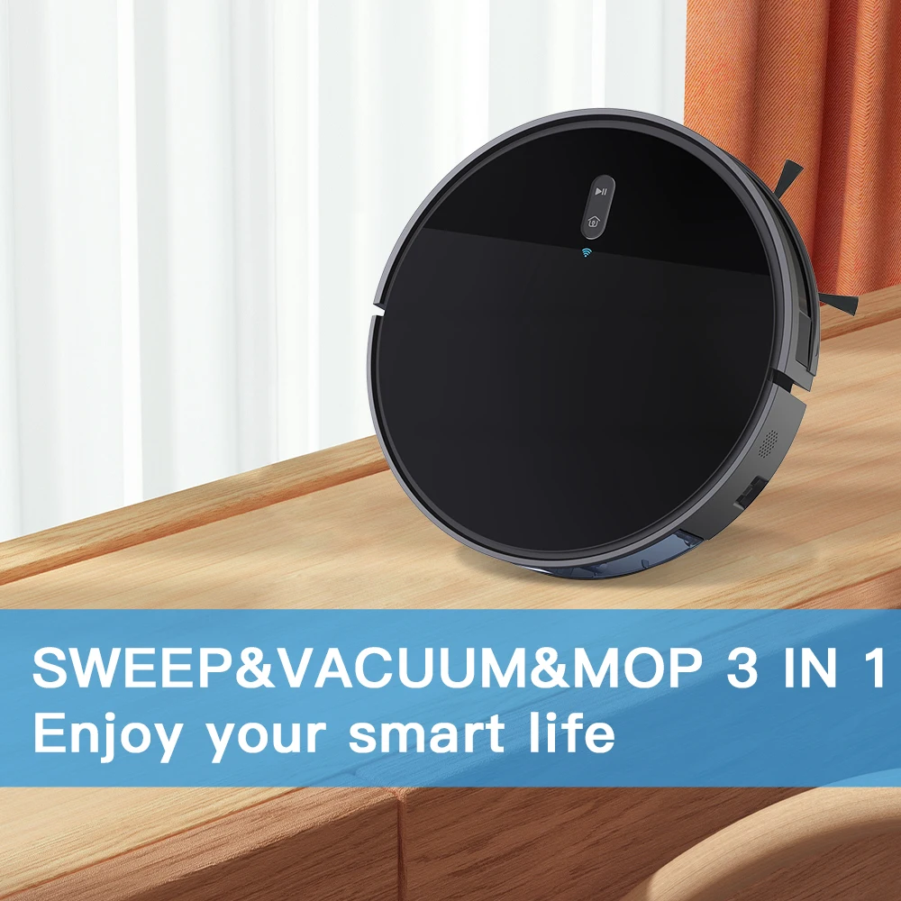 Robot Vacuum Cleaner  Smart Automatic Rechargeable Mop 2700Pa Suction Hard Floor Sweeping  Cleaning Sweeping Mop Aspiradora