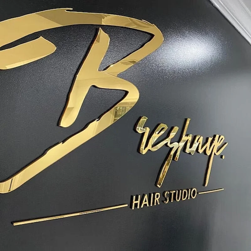 Laser Cut Metal Wall Sign Salon Logo 3d Acrylic Logo Sign electronic metal Signs Manufacturer Fast delivery Dropshipping  Eagle