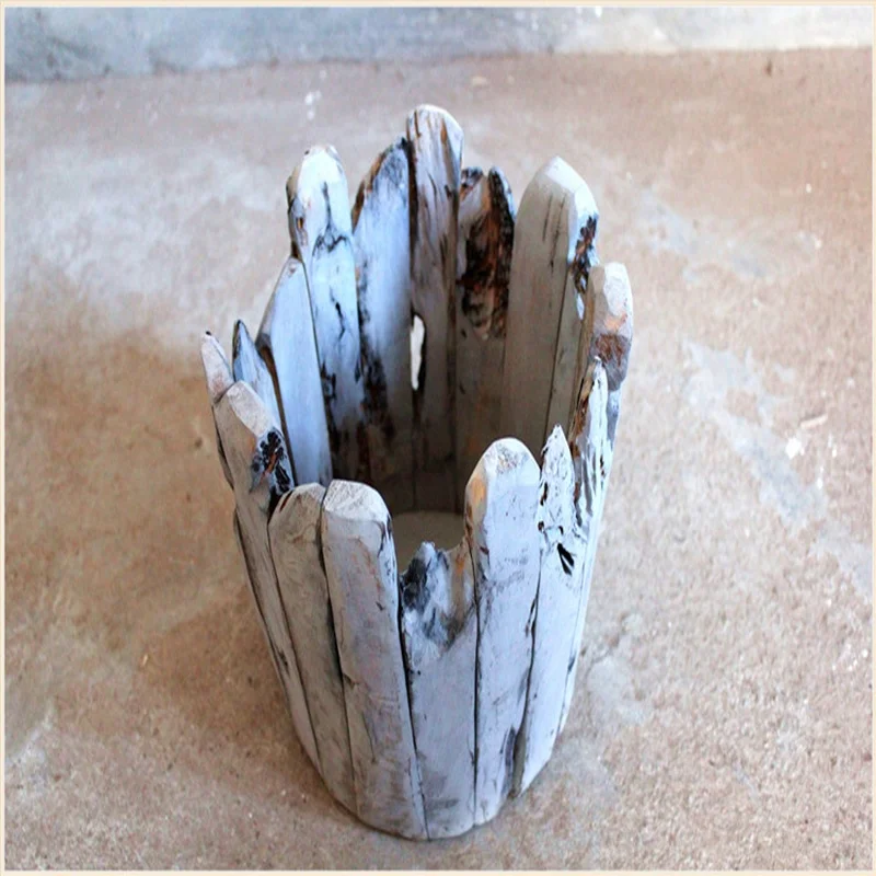 Factory supply discount price small wood wine barrel planters wooden planter vertical hanging garden