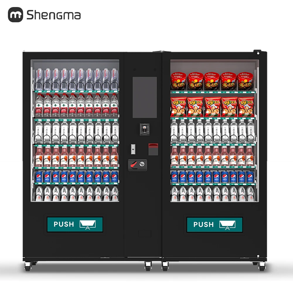 Chinese Factory Vending Machine Cashless Touch Screen Big Size Vending Beverage Machine for Foods and Drinks