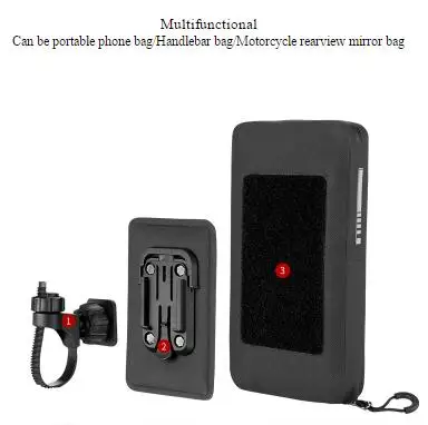 ROCKBROS Cell phone Waterproof Case Waterproof bag for Bike Motorcycle Universal mobile phone Cradle Pouch Mount touch sreen bag