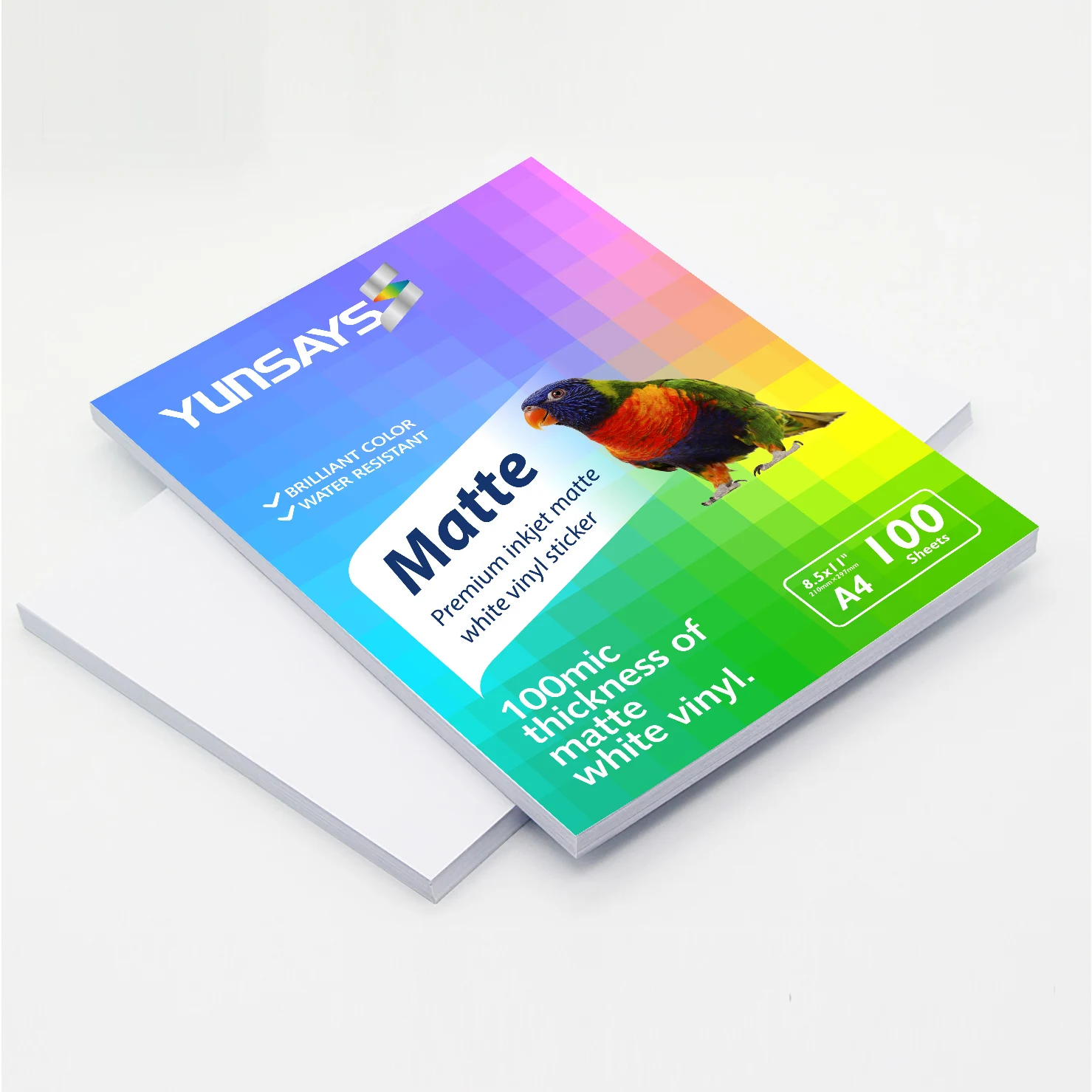 Wholesale Premium Waterproof Blank A3 Size Inkjet Sticker Paper Matte  PP Adhesive Paper Stickers for inkjet Printer