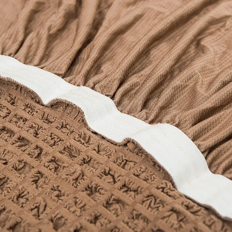 Jacquard Sofa Cover with Skirt Popcorn Plaid Sofa Slipcover European Style Armchair Couch Covers Living Room Protector Furniture