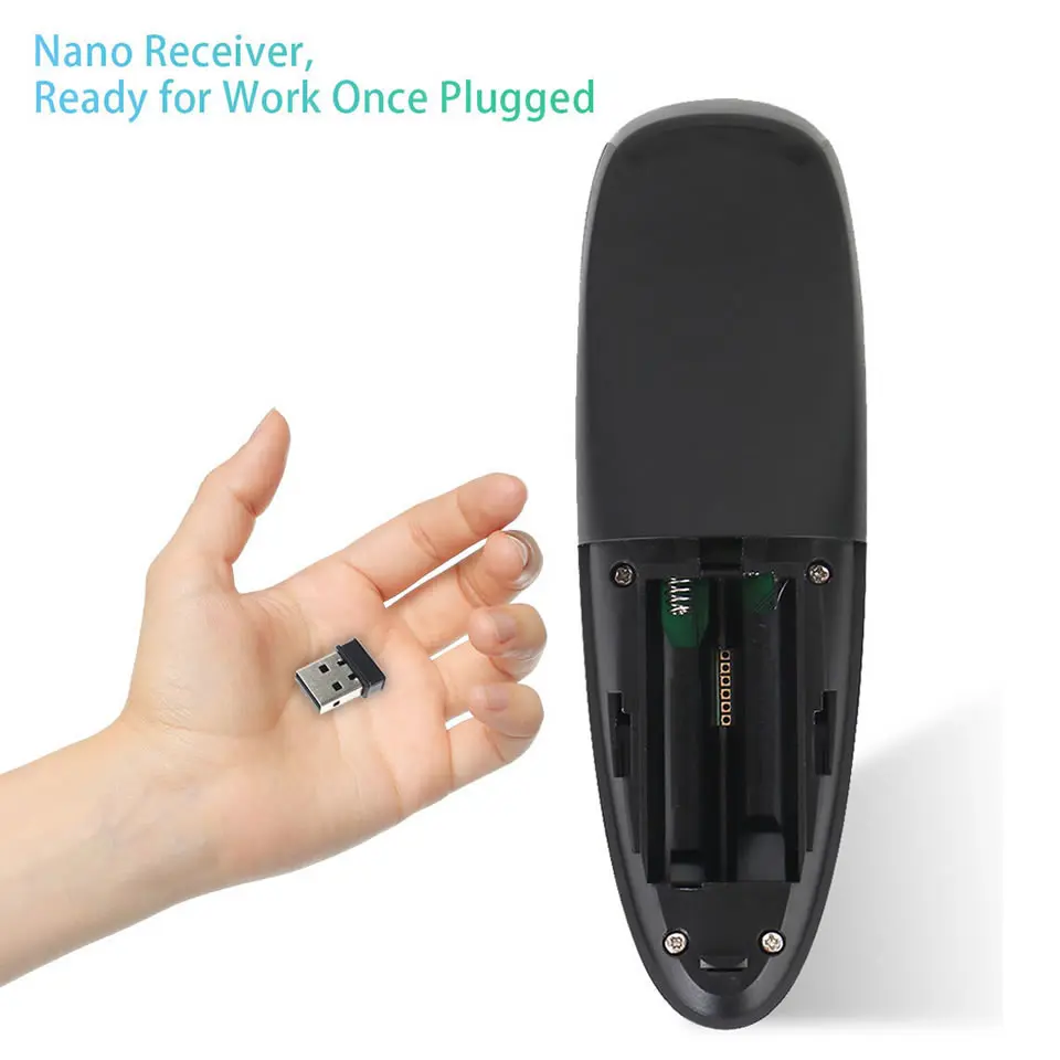 G10 Smart Voice Remote Control 2.4G RF Gyroscope Wireless Air Mouse G10S for X96 mini H96 MAX A95X F3 Android TV Box 02.jpg