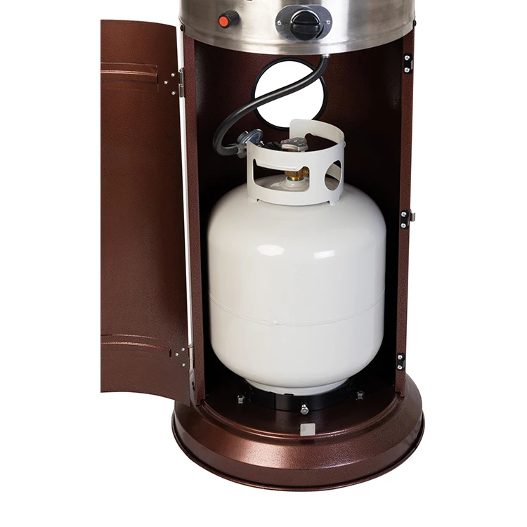 Round Spiral Flame Patio Heater with Heating Grid