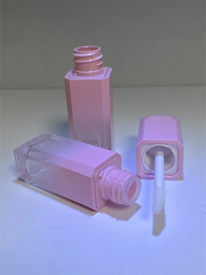 Custom Printed logo square Lip Balm Container Lip Oil Tubes 5ml Empty Mini Lipgloss Tubes
