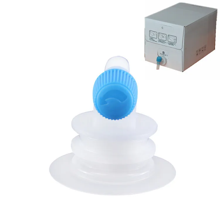 LEQUN supply plastic spout gland with tube connection for soy sauce bags in box