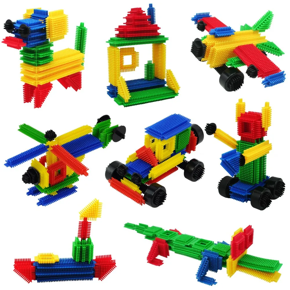 2019 wholesale 3d puzzle diy toy soft bristle blocks 40 pieces set for kindergarten