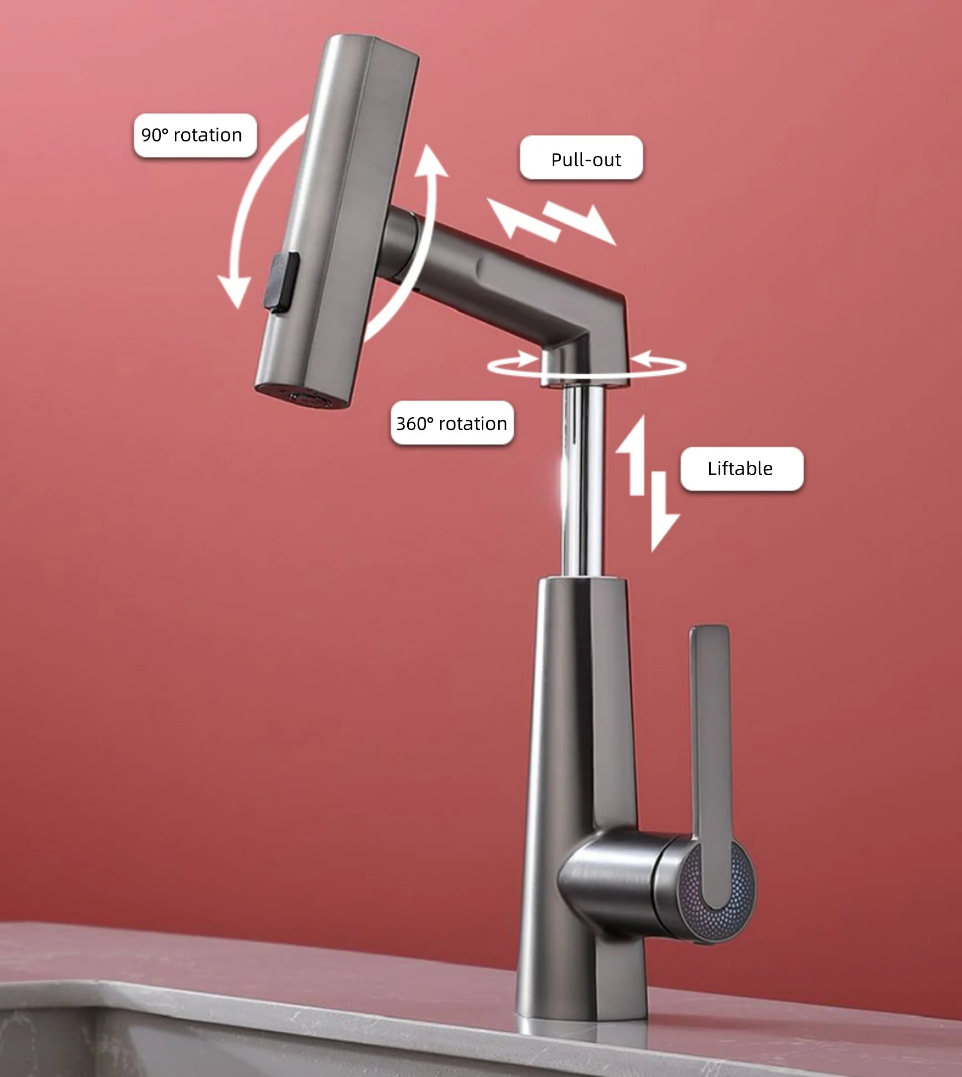 flexible sprayer down honeycomb deck mounted mixer tap hotel black new waterfall kitchen faucet