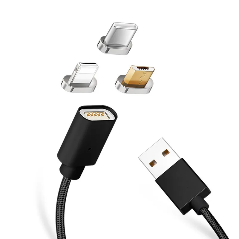  Магнитный кабель для быстрой зарядки Glory Mark 3 в 1 плетеный нейлоновый Micro Usb 3A Быстрая зарядка Передача данных