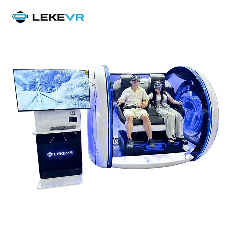 LEKE VRTheme Park Business Simulator 2 Seat 5D 7D 9D Egg Virtual Reality Motion Cinema Game Machines