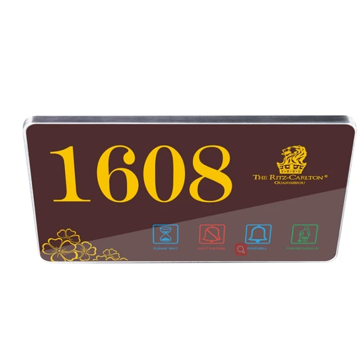Wireless Smart Hotel Touch Panel Doorbell System with DND