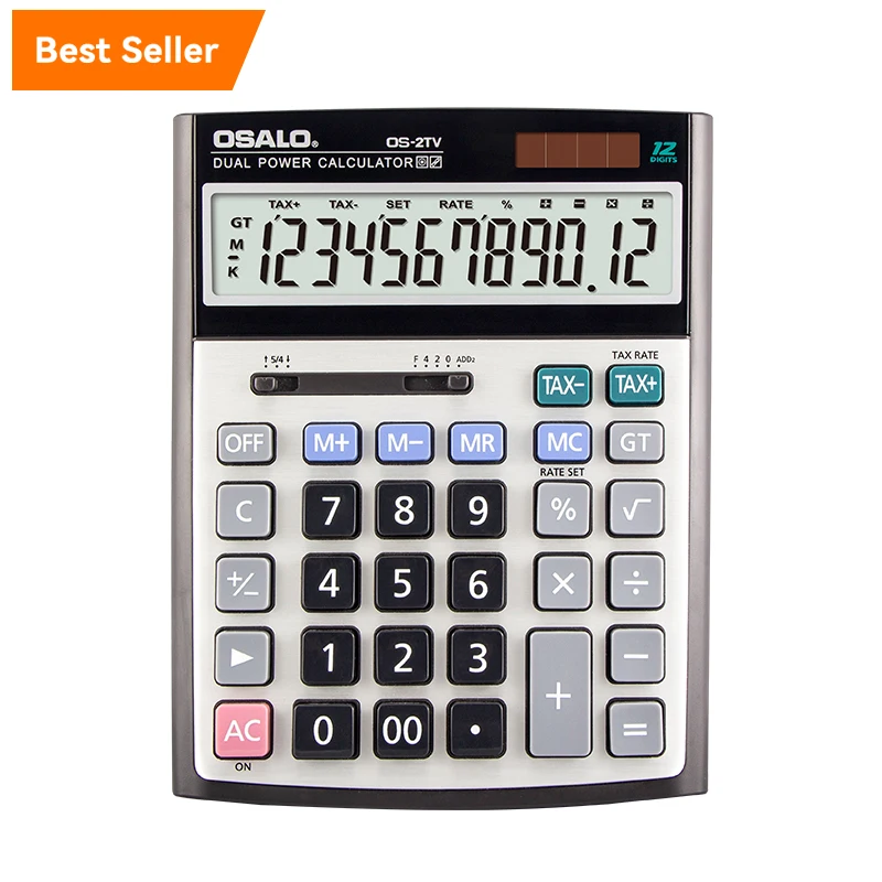 OS-2TV calculadora Promotional office gifts 12 digital Desktop calculator High-end design tax calculators
