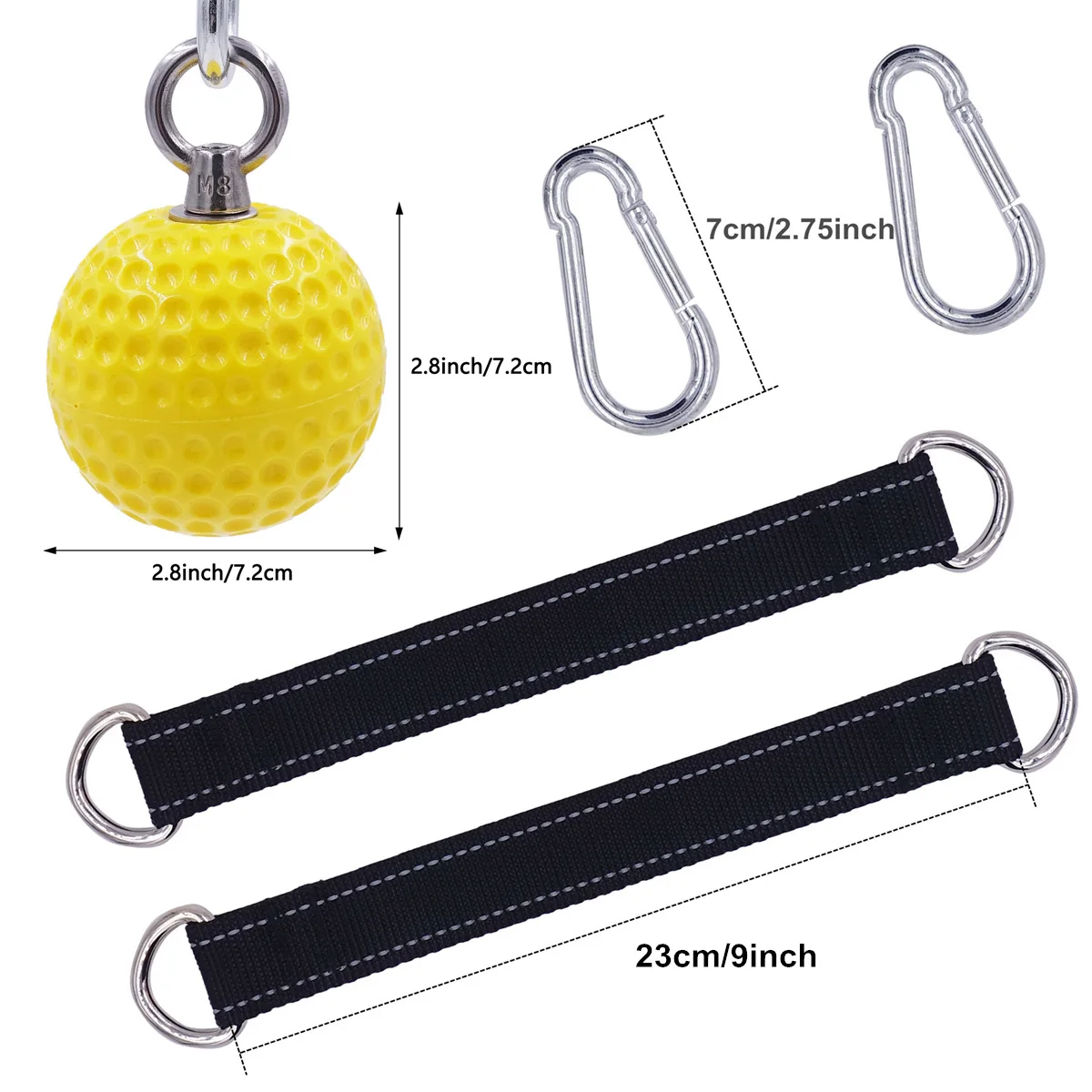 7.2cm Pull Up Balls Cannonball Grips for Finger Trainer Strength Training Arm Muscles Barbells Gym Hand Grip Ball Exerciser