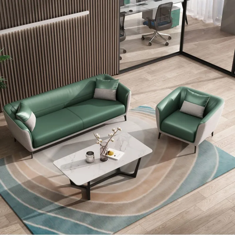 Hot Selling Leather Office Sofa Sets Modern Sectional Sofa Latest Design Office Sofa Set