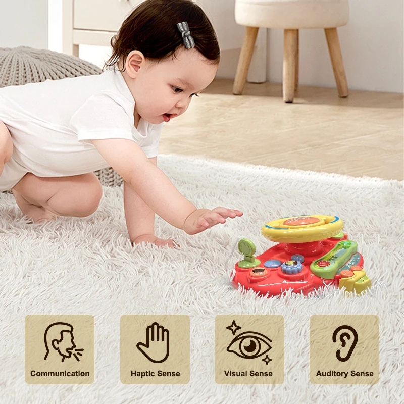 New Arrivals Kids Learning Educational High Simulation Toy Steering Wheel with Sound