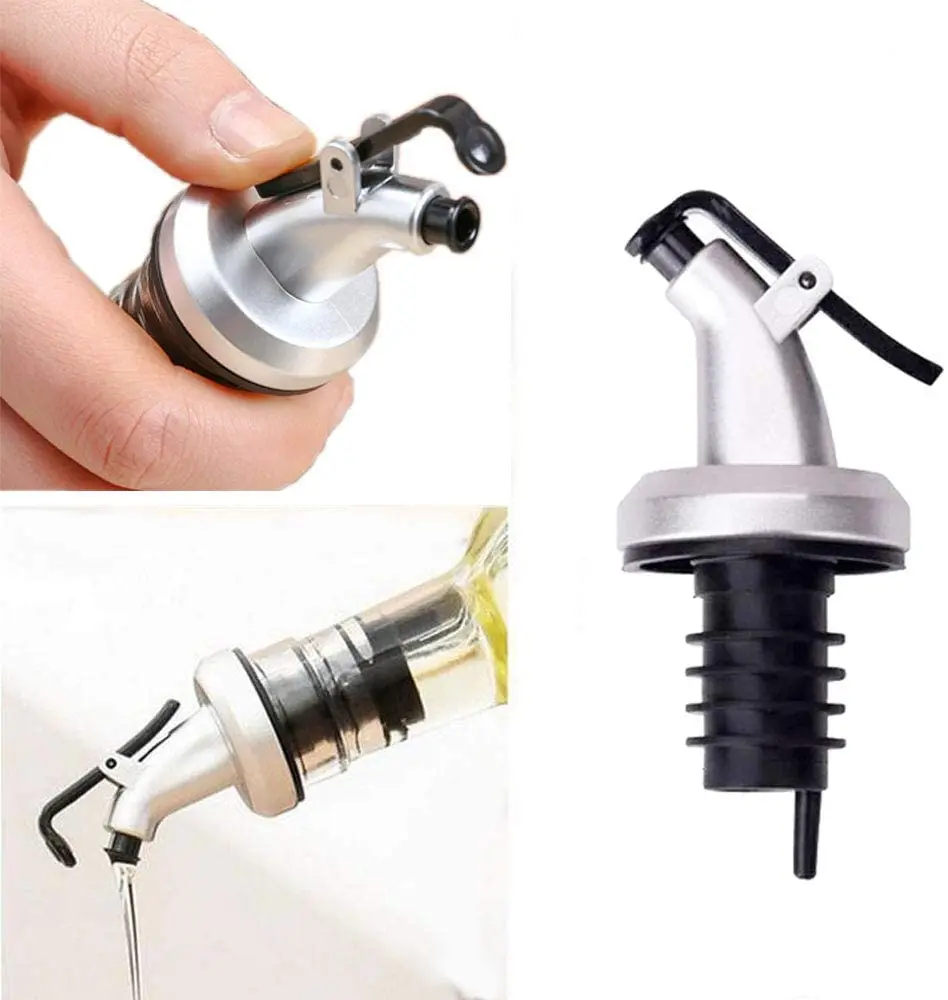 Olive Oil Bottle Stopper Spout Leakproof Nozzle Dispenser Wine Pourer for Oil, Vinegar, Salad, Wine