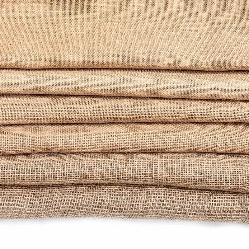 Qingyun China Factory Laminated Jute Mesh Roll Burlap Fabric Tela Yute Material Jute