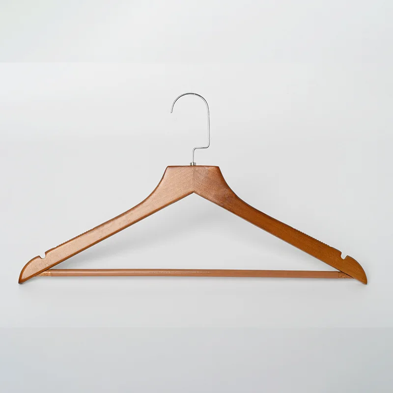 Wood Hanger Metal Hook Laundry Pants Shirt Clothes suit and pants Wooden Hangers natural wooden hangers