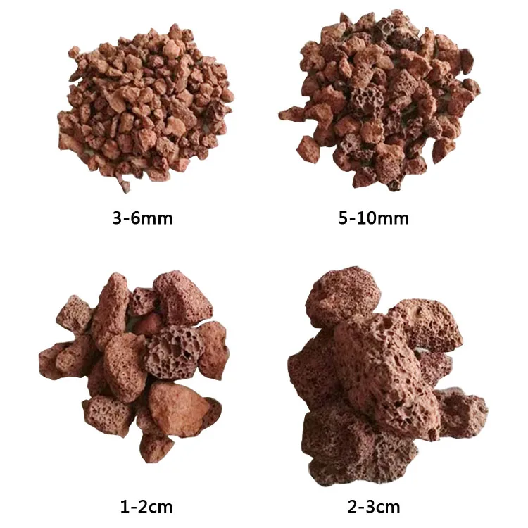 Wholesale Natural Crushed Stone Landscaping Decoration Paving Filtration Horticultural Barbecue Lava Rock Volcanic Pebble