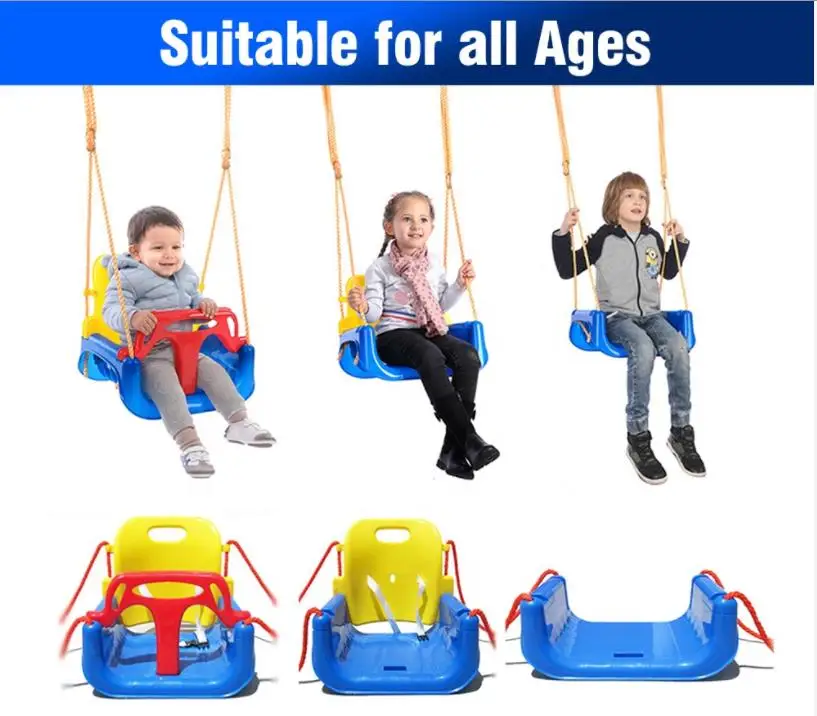 indoor/outdoor 4 in 1 multifunction plastic toys hanging baby swing infant swing seat for sale