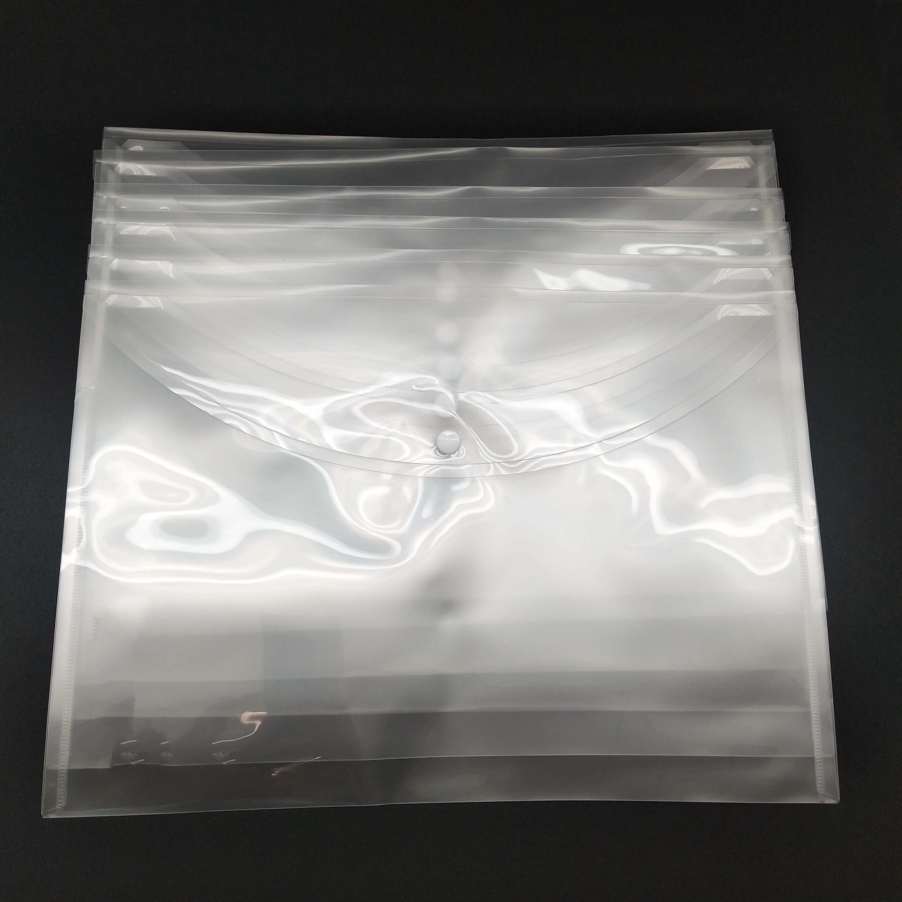 Promotional Waterproof custom clear file transparent envelope for A3 A4 FC paper plastic wallet file folder