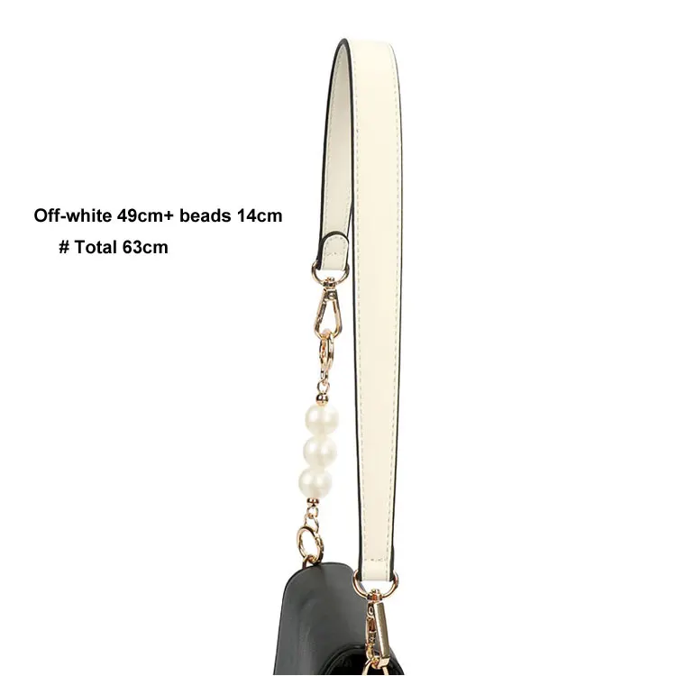 Bolso de cuero con correa de guitarra wholesale high quality pu leather seed beaded bag straps for handbags